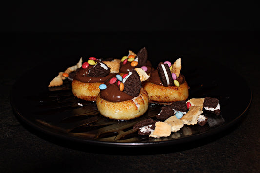 Cottage cheese scones "Children's Dream" with chocolate assortment of cookies and candies
