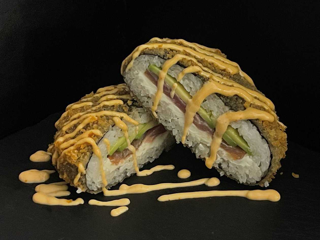 Hot burger with tuna